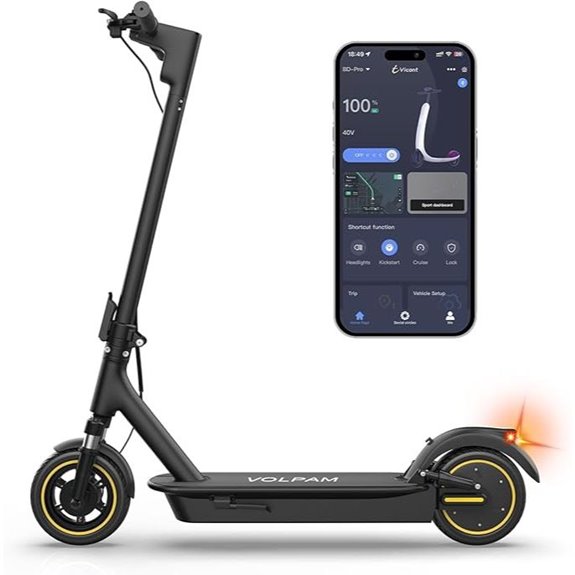 VOLPAM 10-Inch Electric Scooter with Dual Suspension
