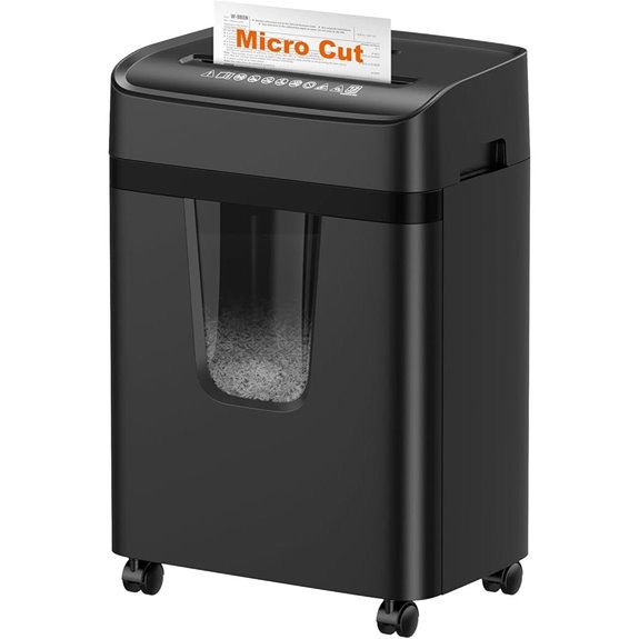 Bonsaii 12-Sheet Micro-Cut Shredder with Large Bin