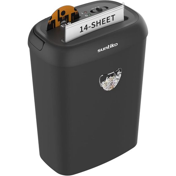 14-Sheet Cross Cut Paper Shredder with Large Bin