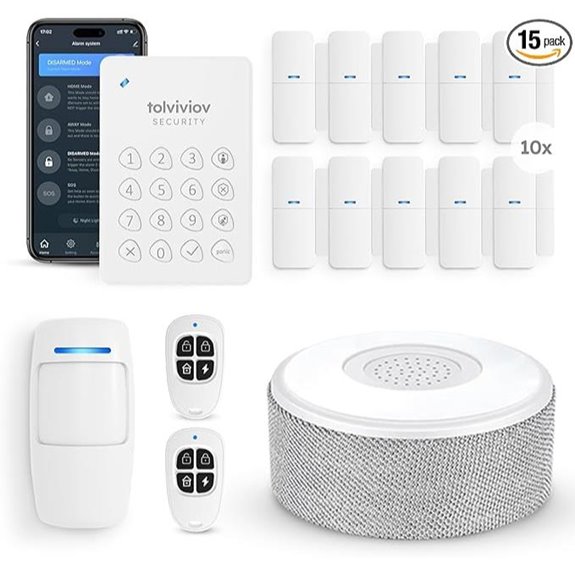 Tolviviov Home Security Alarm System 15-Piece Kit