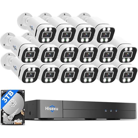 Hiseeu 16CH 5MP Wired Security Camera System