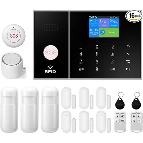 YBJ 16-Piece Home Security Alarm System