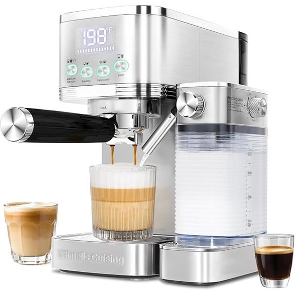 20-Bar Espresso Machine with Adjustable Milk Frother