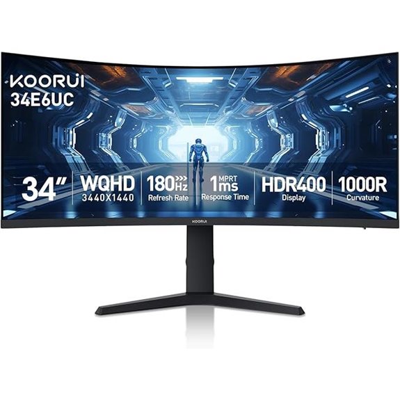 KOORUI 34-inch Curved Ultrawide Gaming Monitor