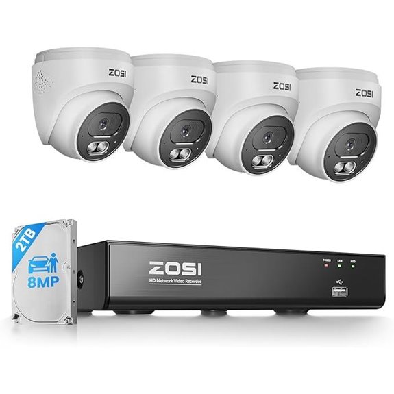 ZOSI 4K 8CH PoE Security Camera System