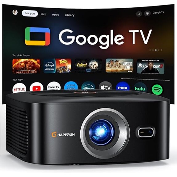 HAPPRUN 4K Google TV Smart Projector with Dolby