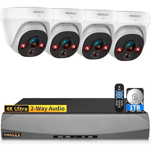 OOSSXX 4K HD 2-Way Audio Dome IP Cameras