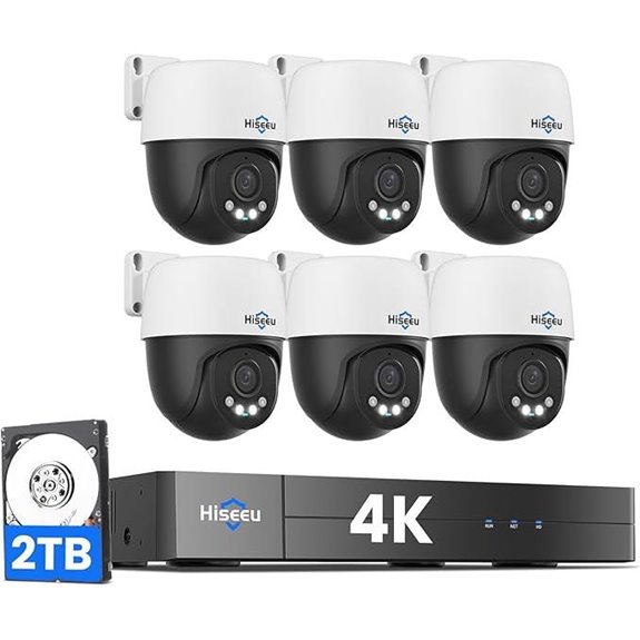 Hiseeu 4K PoE Security Camera System (6 Pack)