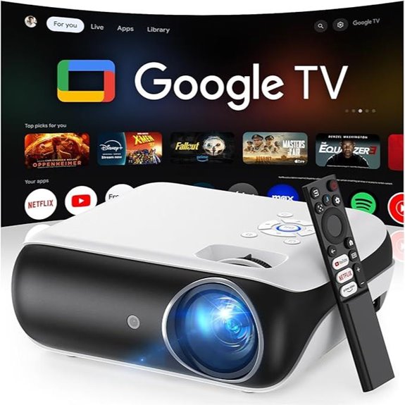 HAPPRUN 4K UHD Google TV Smart Projector