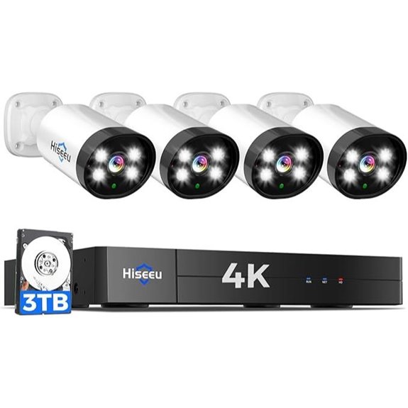 Hiseeu 4K Wired Security Camera System with AI