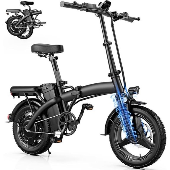 Folding 550W Electric Bike with Removable Battery