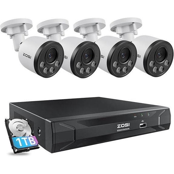 ZOSI 5MP 8CH PoE Security Camera System with NVR