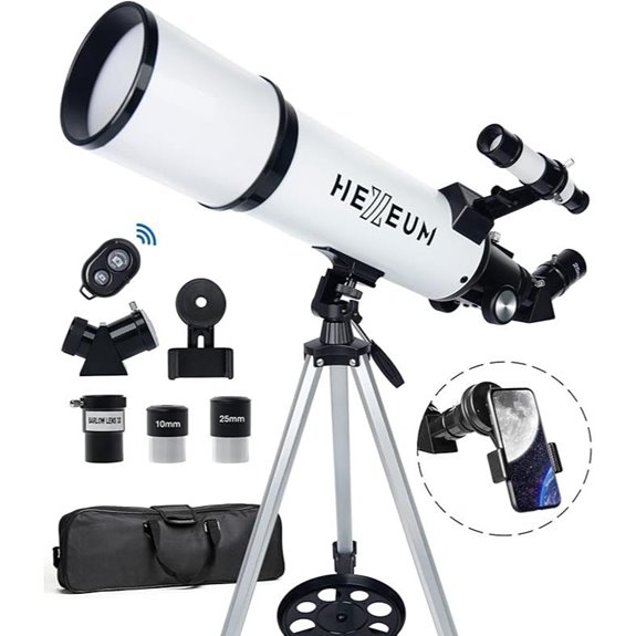 80mm Aperture 600mm Refracting Telescope with Phone Adapter