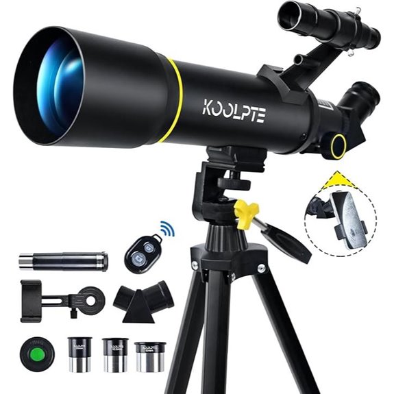 70mm Aperture Refracting Telescope with Tripod and Remote