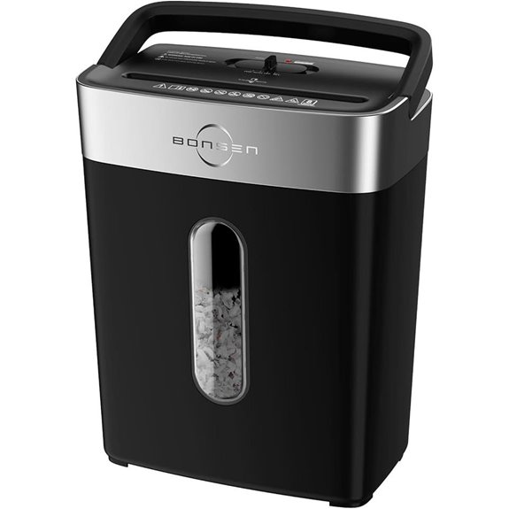 BONSEN 8-Sheet Cross Cut Paper Shredder for Home