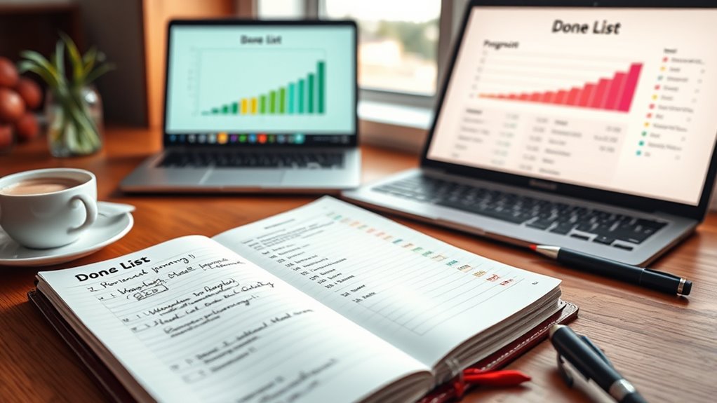 achieve goals with done list