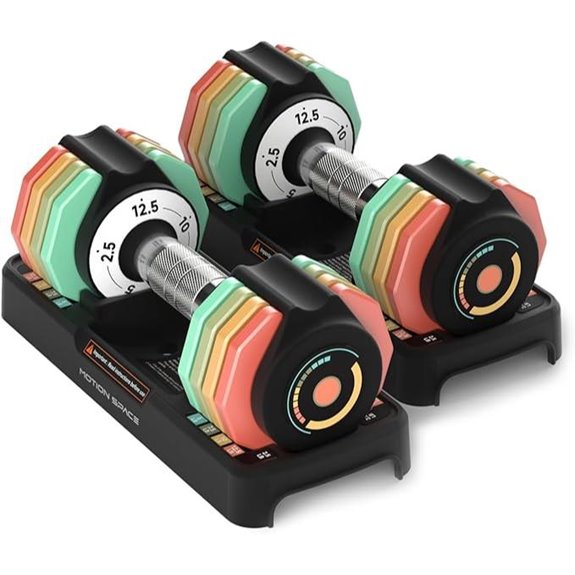 Adjustable Dumbbells Set 12.5LB Fast-Adjust Non-slip Handles