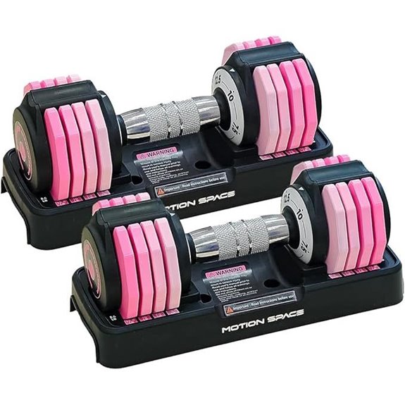 Adjustable Dumbbells Set 12.5LB Pair Non-slip Handles