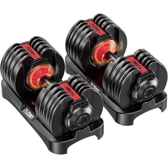 Adjustable Dumbbell Set 52.5 lbs Home Gym Equipment