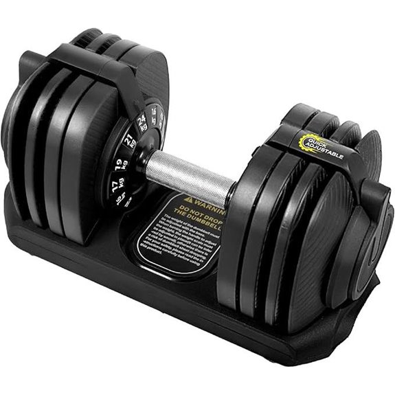 BODYTECH 53LBS Quick-Adjust Dumbbell with Lock