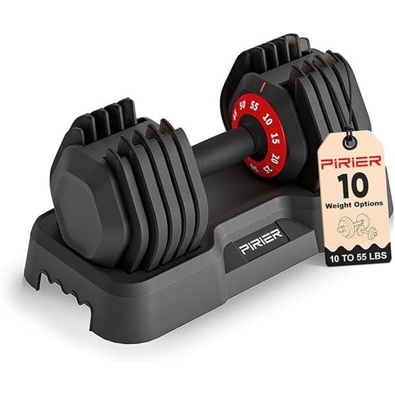 Adjustable 55LB Dumbbell Set with Anti-Slip Handles