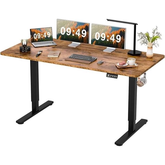 Furmax Electric Adjustable Standing Desk 63x24 Inches