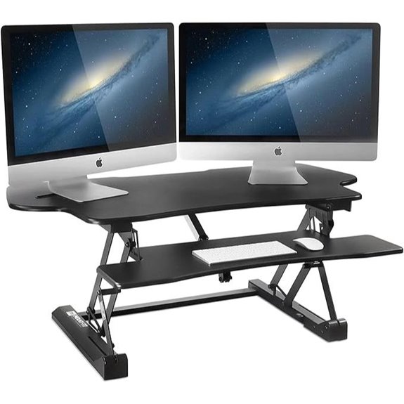 Mount-It! Electric Standing Desk Converter with USB
