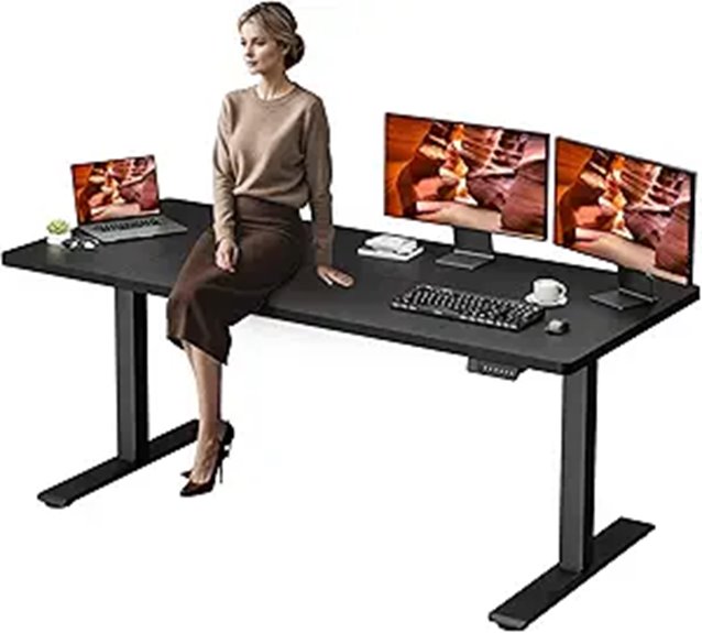 Dual Motor Adjustable Standing Desk with Splice Board