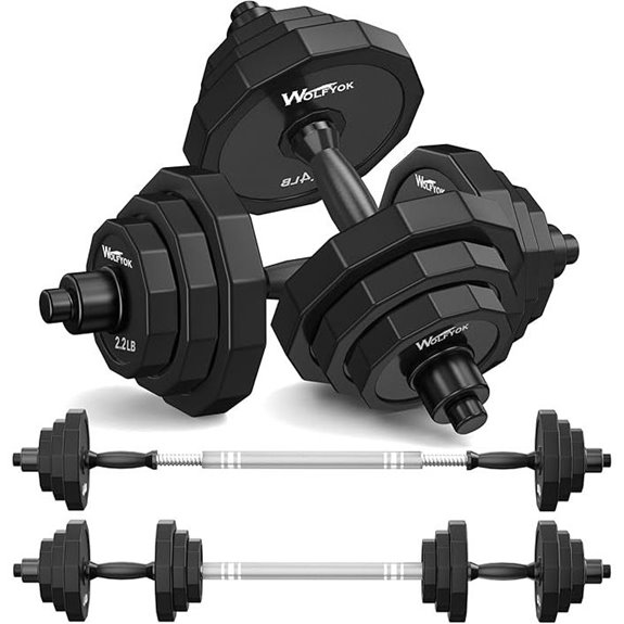 KISS GOLD Adjustable Dumbbell and Barbell Set