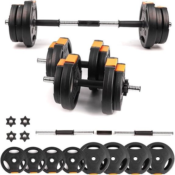 Phoenix Fitness Adjustable Dumbbell and Barbell Set