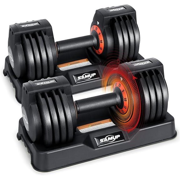 Adjustable Dumbbells Set with Anti-Slip Handles