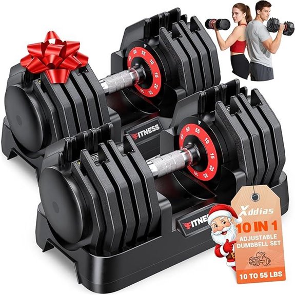 XDDIAS Adjustable Dumbbell Set (2 25/55/80LB)