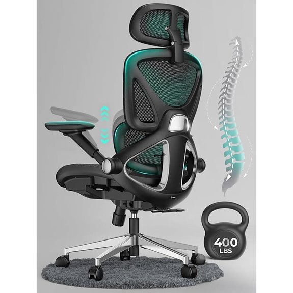 Capot Ergonomic Mesh Office Chair with Adjustable Features