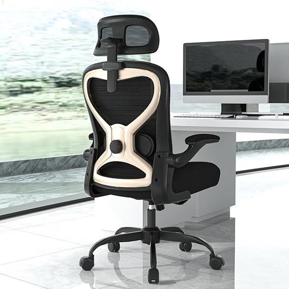 Ergonomic Mesh Office Chair with Headrest and Lumbar