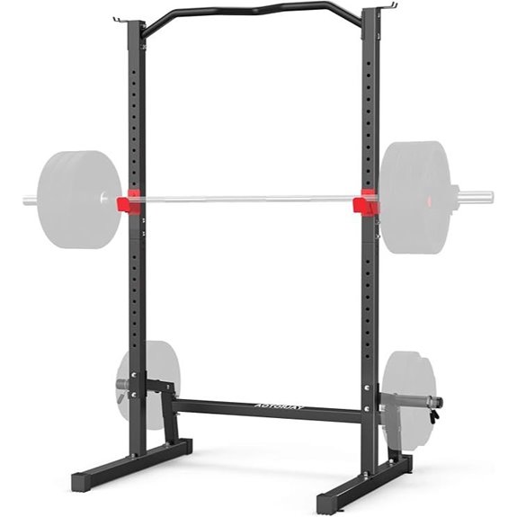 Adjustable Power Cage Squat Rack & Pull-Up Station