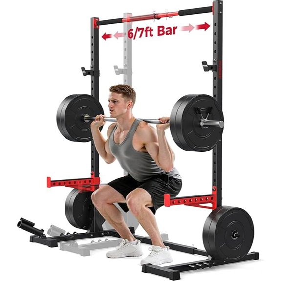 Flybird Adjustable Squat Rack with Pull-Up Bar