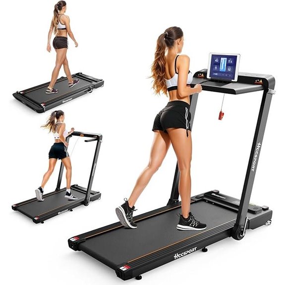 3-in-1 Compact Treadmill with Desk & Remote