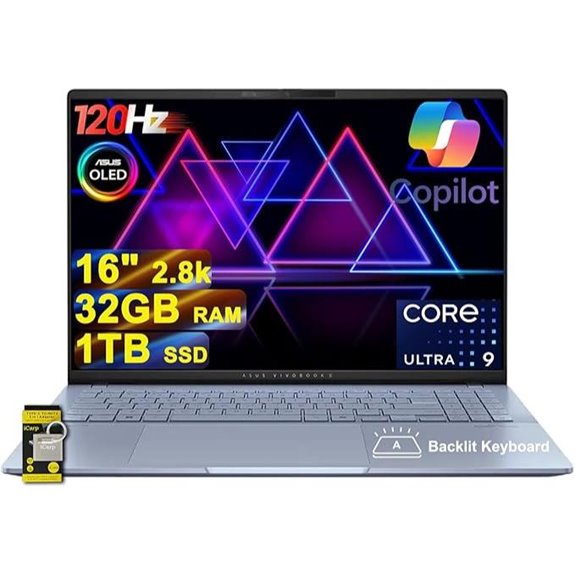 ASUS Vivobook S16 AI Laptop 16 OLED 32GB RAM