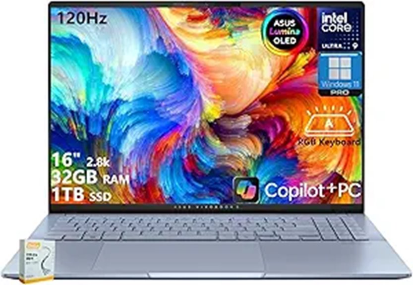 ASUS Vivobook S16 Copilot+ AI Laptop with OLED
