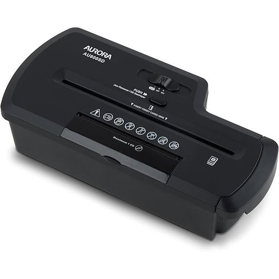 Aurora AU800SD 8-Sheet Strip Cut Shredder Without Basket