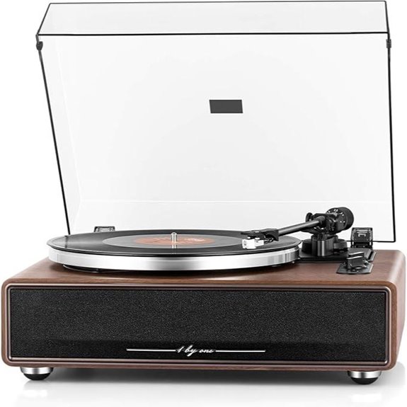 1byONE Belt Drive Turntable with Built-in Speakers