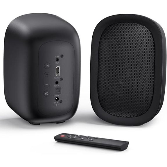 Saiyin Bluetooth Bookshelf Speakers with 40W Stereo Sound