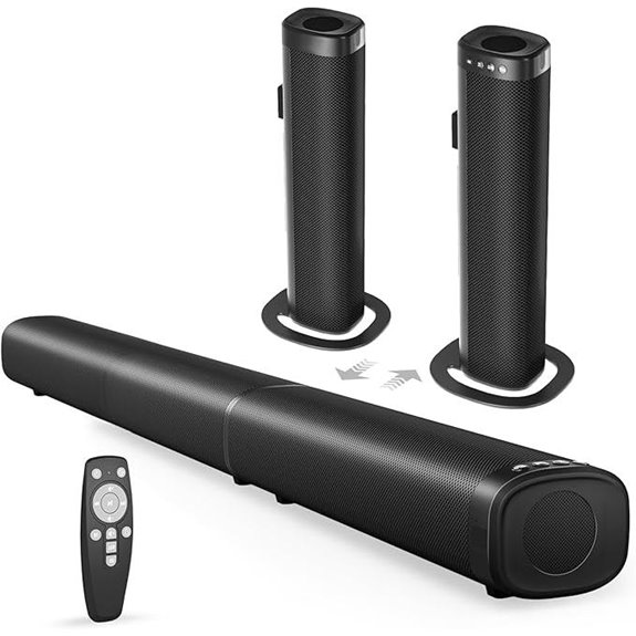 Bluetooth 5.3 Sound Bar with Detachable Home Speaker