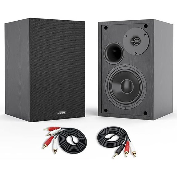 BESTISAN 4-Inch Bluetooth Bookshelf Speakers (Set of 2)