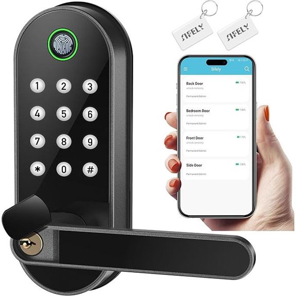 Fingerprint Smart Door Lock with Keypad and Bluetooth