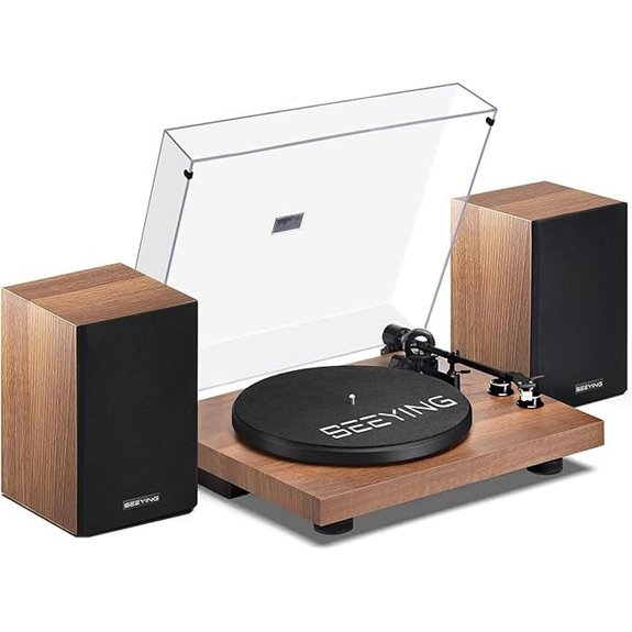 Bluetooth Record Player with Speakers and USB Recording