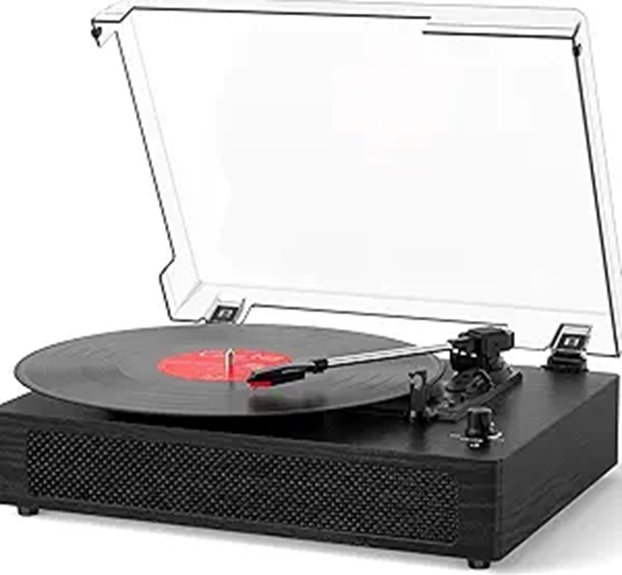 Bluetooth Vinyl Record Player with Stereo Speakers