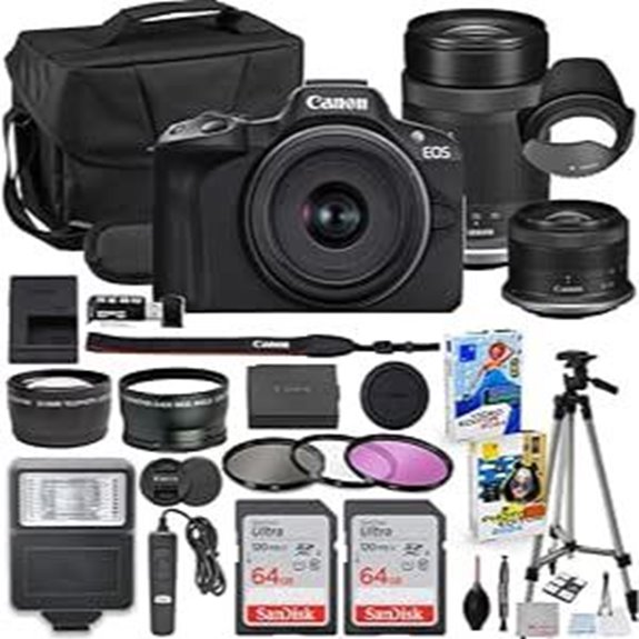 Canon EOS R50 Mirrorless Camera Bundle with Accessories