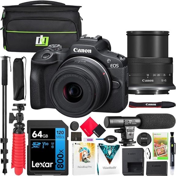 Canon EOS R100 Mirrorless Camera Kit with Accessories
