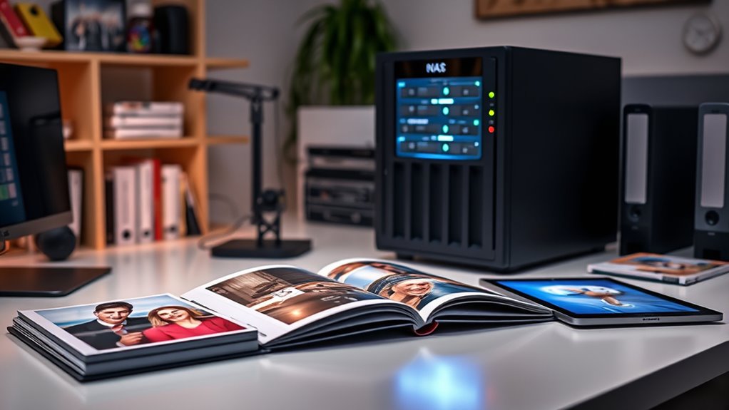 centralized media with cloud backups